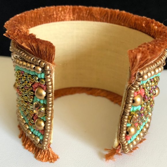 LAMANI SF Handcrafted Embellished Cuff Bracelet - Picture 5 of 8
